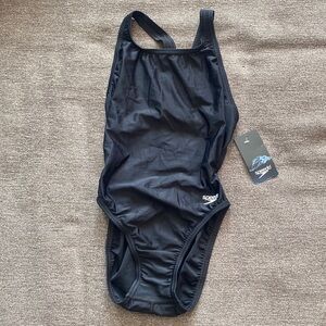 NWT womens speedo bathing suit. Size 30 (Small). Black.